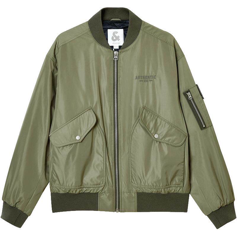 百搭舒适棒球领型棉服外套男装