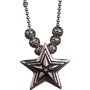 cody sanderson罗志祥小猪抖音同款星星项链925复古纯银潮毛衣链