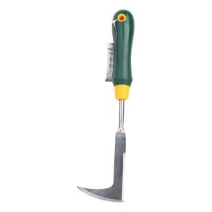 园艺用品 7字除草器双色塑柄不锈钢焊接割草刀防滑耐用杂草除草器