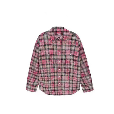 郑素敏同款格子衬衫外套女