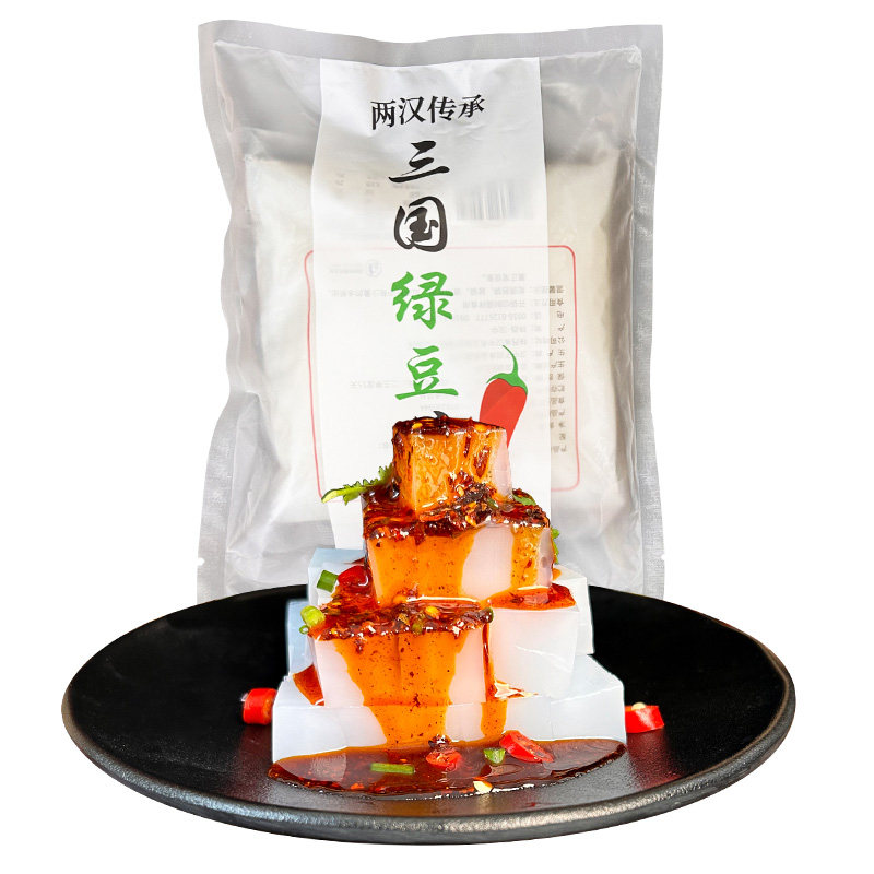 凉粉冰粉陕西特产即食绿豆淀粉豆腐挠凉粉方便速食粉凉皮凉拌菜