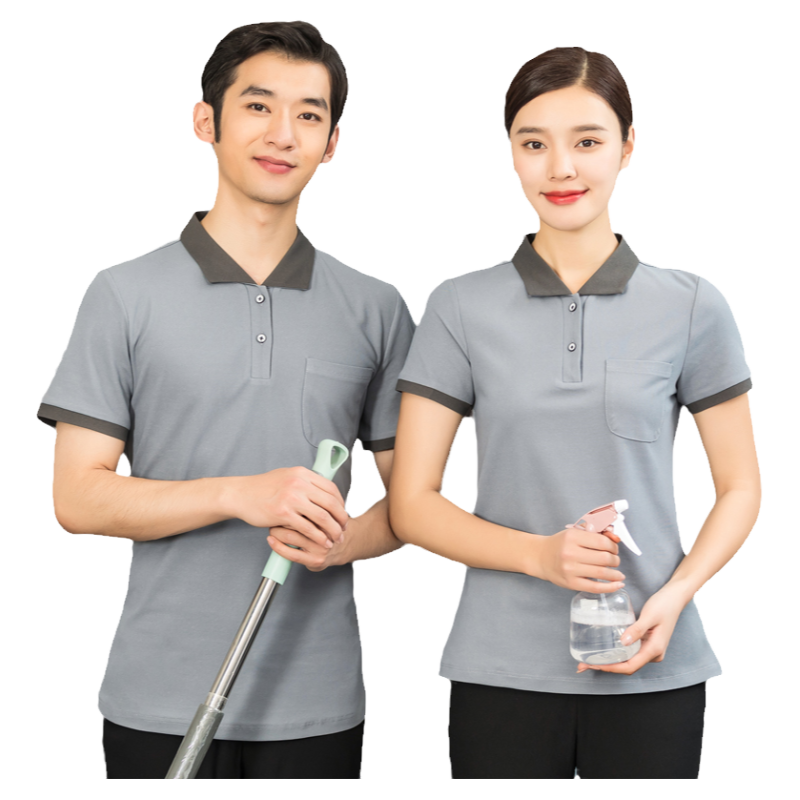 保潔工作服夏T恤半袖酒店清潔工裝賓館阿姨客房衛(wèi)衣長(zhǎng)餐飲服務(wù)員