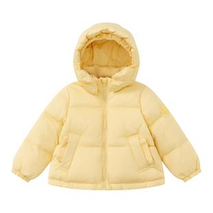 笛莎童装女童羽绒服冬季儿童幼小童宝宝短款连帽外套保暖上衣甜美