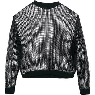 速写奥莱outlets男装2022秋季折扣毛衫个性长袖宽松镂空9M7330330