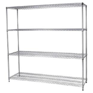 工厂仓库仓储置物架多层收纳架镀铬线网不锈钢带轮货架防静电架子