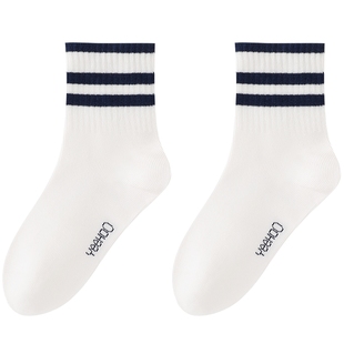 英氏儿童袜子春秋冬宝宝男童女童百搭运动袜透气吸汗新款中筒袜