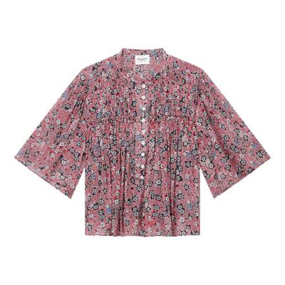 MARANT ETOILE DESTINY法式复古印花长半袖衬衫女