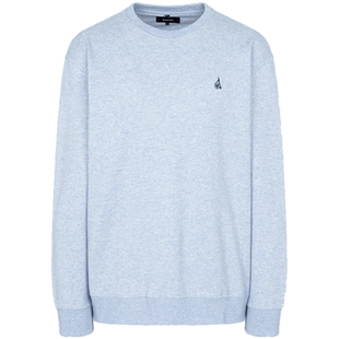 【新品】BEANPOLE滨波春季男纯棉简约老钱风圆领纯色基础长袖卫衣