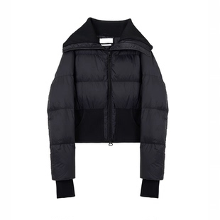 SoloForTwo‘quiet cool高智风立领短款羽绒服 2025冬季黑色外套