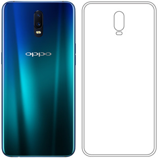 适用于OPPO R17t透明壳手机后盖壳硅胶软性后背壳防摔壳水晶壳薄柔韧度防摔防掉落圆弧大孔塑料胶质软边外壳