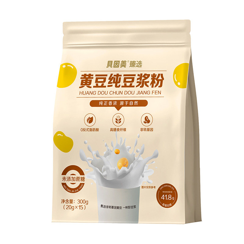 贝因美纯豆浆粉高蛋白0糖0添加