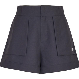 婉甸2025夏季新品黑色短裤A版休闲裤1242P09RS2