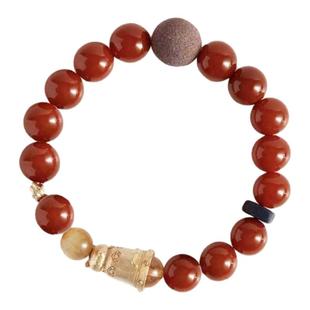 BYROOTS抱树红玛瑙藏香珠手串男女生日礼物本命年礼物送女友手链