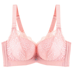 奥维丝丽正品内衣女薄款大胸显小文胸大码内衣胖mm防下垂性感上托