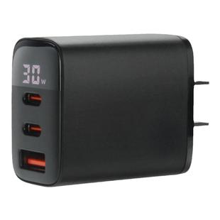 超级快充头30W数显三口充电头适用苹果iPhone15pro16max通用usb双typec口快速充电器USB插头华为小米VIVO荣耀