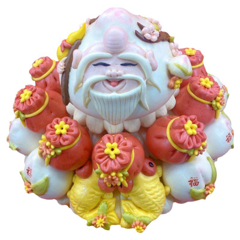 胶东花饽饽老人寿桃寿星爷爷奶奶