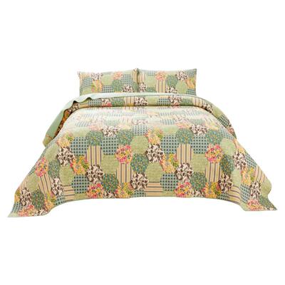 床盖三件套铺盖两用绗缝被厚床单