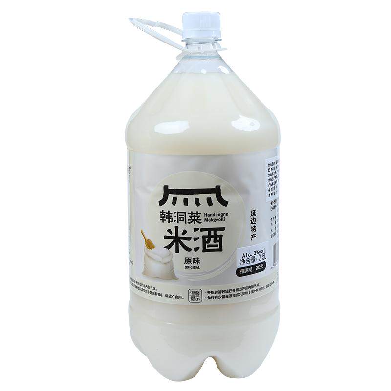 延边米酒韩国米酒朝鲜族玉米酸甜延吉小木屋原味米酒2.5L大桶商用