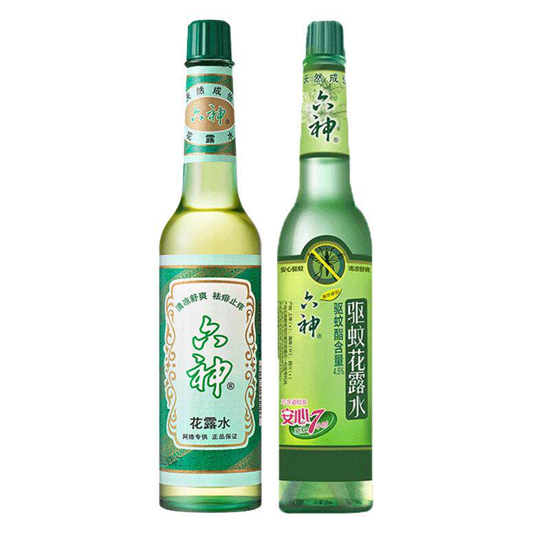 六神花露水舒缓止痒驱蚊喷雾经典香水祛玻璃瓶195ml旗舰店痱正品