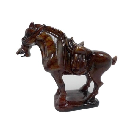 岫玉唐马摆件招财客厅书房家居饰品办公室工业礼品吉祥物生肖玉马