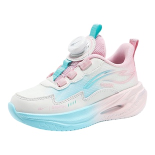 双星童鞋女童旋转扣运动鞋2026春秋新款中大童网面透气儿童跑步鞋