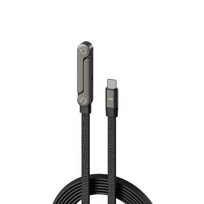 240W数据线多功能折叠支架编织线充电线适用于华为荣耀苹果15手机1617maxOPPO小米typec手机快充线