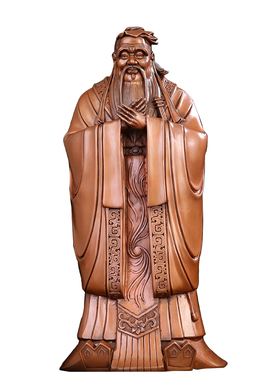 匠泽铜魂孔夫子书房雕像