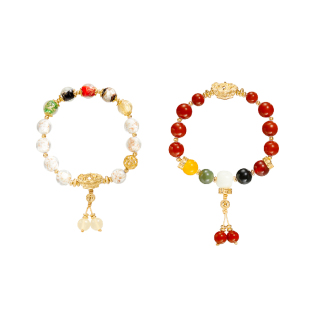 故宫淘宝｜五路财神手串琉璃红玛瑙招财博物馆文创生日礼物女生