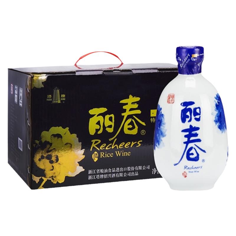 塔牌绍兴特产黄酒干型丽春375ml*6瓶整箱手工冬酿特型黄酒自饮酒