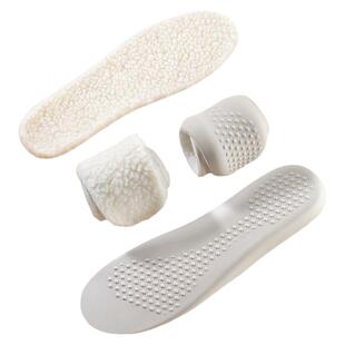 羊羔绒保暖鞋垫男女款乳胶加绒加厚运动软底舒适久站牛皮吸汗防臭