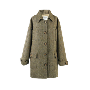 aaaaxbbb 马泰拉之舟 du家定染色羊毛大衣女中长款显瘦气质外套