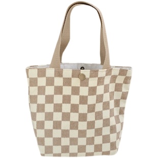 小白兔几 日系灯芯绒可爱手拎包女包ins上班手提便当袋学生饭盒袋