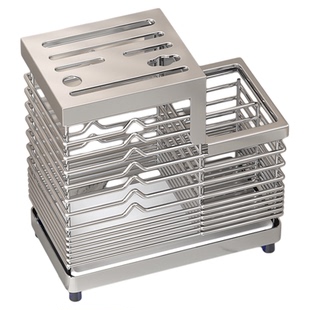 厨房刀架置物架多功能304不锈钢菜刀架筷筒一体壁挂式刀具收纳架