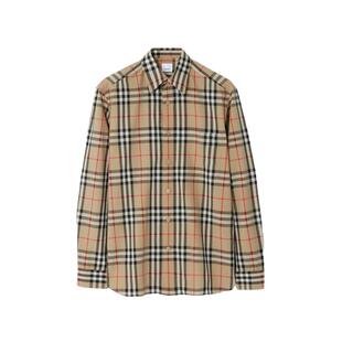 【24期免息】BURBERRY 男装 格纹棉质长袖衬衫 80705771