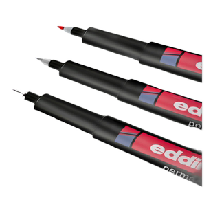 德国edding油性胶片笔140S/141/142防水不掉色记号笔玻璃瓷砖塑料光滑表面热敏纸签字笔速干超细储奶袋标记笔