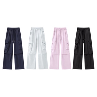 MINISO/名创优品工装裤女夏薄款小个子2026新款酷飒风伞兵阔腿裤J