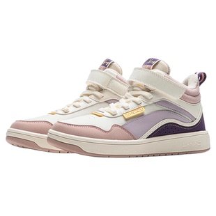 李宁儿童加绒休闲板鞋男女大童2026春冬新款魔术贴高帮减震运动鞋