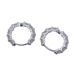 wbj定制珠宝莫桑永恒耳环 s925银镀金饰品首饰Moissanite silver