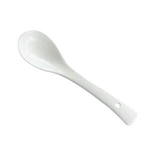陶瓷汤勺中号盛汤家用汤匙吃饭勺长柄喝汤餐厅调羹小勺子个人专用