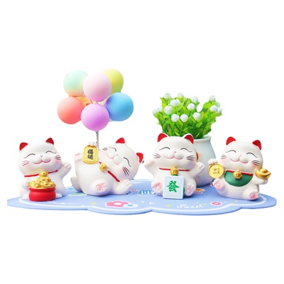 保平安小猫咪招财汽车摆件可爱