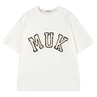 MUCMUKN【沙滩涂鸦】全棉7A抑菌凉感防螨创意印花T恤男童26夏新