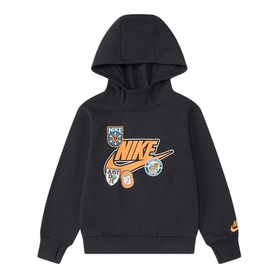 NIKE耐克男女小童柔软加绒卫衣趣味图案针织套头连帽衫IO6111-010