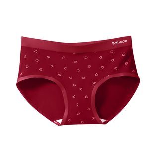 猫人女士内裤本命年2026马年红色纯棉抗菌全棉裆部结婚中腰三角裤