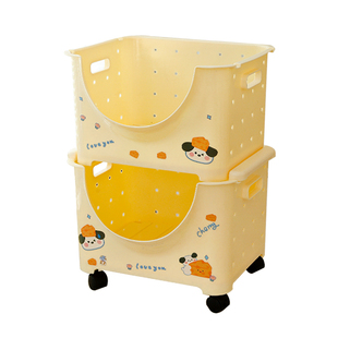 默默爱 桌下书包收纳小推车多层落地书本整理床头零食移动置物架