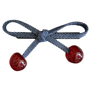 韩系牛仔蝴蝶结发夹女侧边夹前额碎发刘海夹2026新款高端发卡发饰