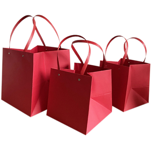 礼品袋红色手提袋纸袋定制袋子大号伴手礼包装袋购物袋生日礼物袋