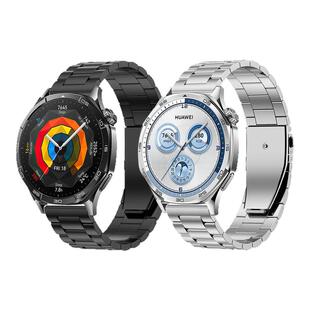 适用于华为gt6表带watch5三珠钢金属腕带gt5pro新款huawei智能运动手表watchGT4男女3pro高级感替换钢带夏秋