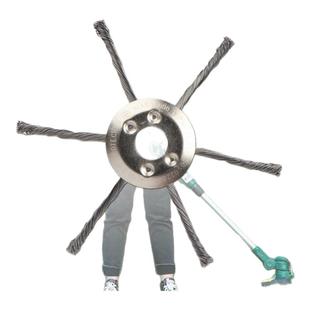 钢丝打草头 6股锂电割草机配件汽油割草机钢丝除草轮割草刀片打草