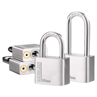 304不锈钢挂锁户外锁头防水防锈通开独立锁仓库防撬大门锁防剪锁