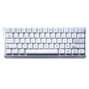 米菲兔键帽PBT侧刻透光可爱PC增补键帽适配机械键盘60 ev63/87/80
